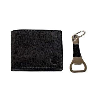 Timberland Men's Leather Billfold & Bottle Opener